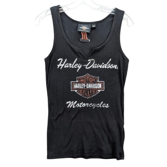 Harley-Davidson Tops - Genuine Motorclothes Harley Davidson Tank Top Women's Size M Black Biker Graphic